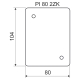 PI 80 2ZK - thermo-isolating pad, configuration XX, gray color,