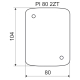 PI 80 2ZT - thermo-isolating pad, configuration XX, gray color,