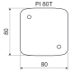 PI 80T - thermo-isolating pad, configuration XX, gray color,