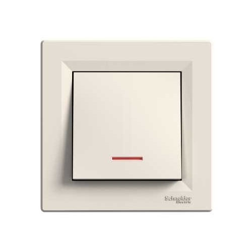 Schneider ASFORA complete single switch c.1So CREAM