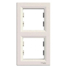 Schneider ASFORA frame cover double vert. CREAM