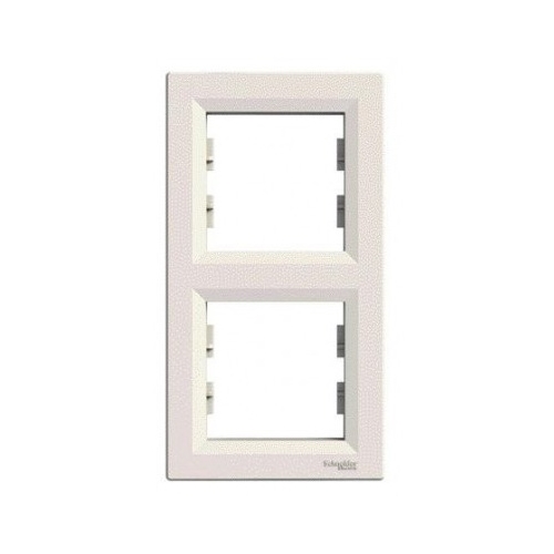 Schneider ASFORA frame cover double vert. CREAM