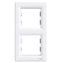 Schneider ASFORA frame cover double vert. POLAR