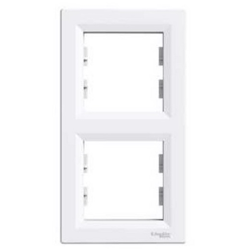 Schneider ASFORA frame cover double vert. POLAR