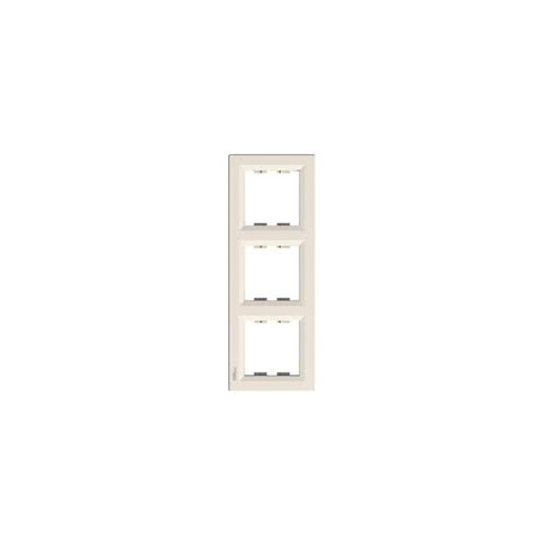 Schneider ASFORA frame cover triple vert. CREAM