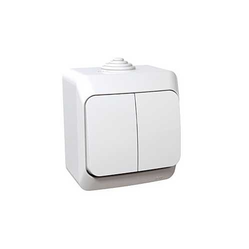 Schneider CEDAR PLUS switch. serial r. 5 IP44 white