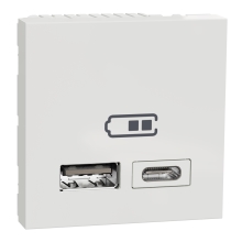 Schneider N.UNICA movement 2 charging module USB A+C 2.4A; white