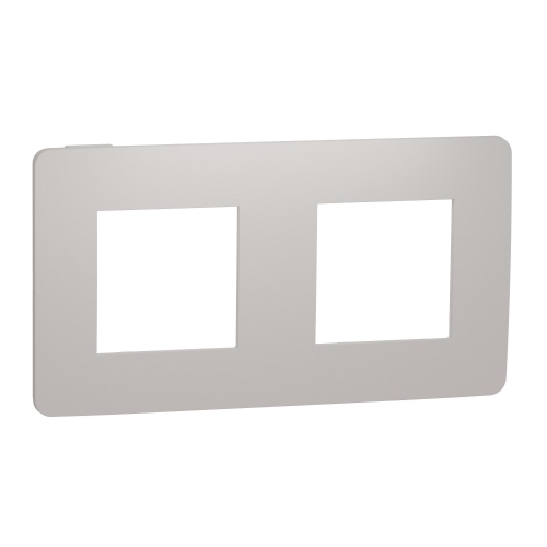 Schneider N.UNICA.Studio.Color double cover frame; Light.Grey/white