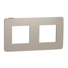 Schneider N.UNICA.Studio.Color double cover frame; Taupe/black