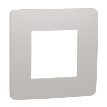 Schneider N.UNICA.Studio.Color single cover frame; Light.Grey/white