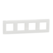 Schneider N.UNICA.Studio.Outline cover frame quadruple; white