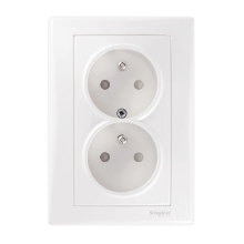 Schneider SEDNA complete set double mains socket 2P+PE POLAR