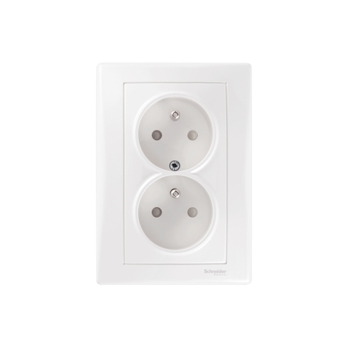 Schneider SEDNA complete set double mains socket 2P+PE POLAR