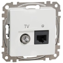 Schneider SEDNA double data socket 1xRJ45 6 UTP+TV white