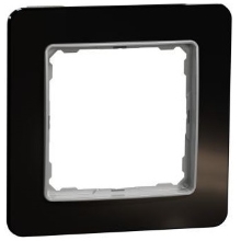 Schneider SEDNA frame. cover single dark. glass