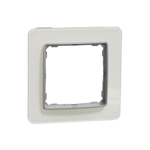 Schneider SEDNA frame cover single white glass