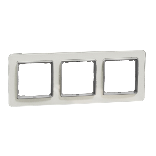 Schneider SEDNA frame cover triple white glass