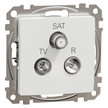 Schneider SEDNA plug-in satellite TV-R/SAT continuous white