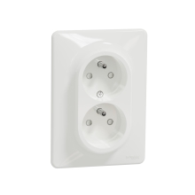 Schneider SEDNA set double mains socket 2P+PE white