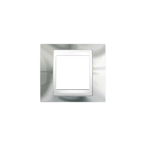 Schneider UNICAplus frame cover single CROMO/POLAR