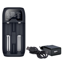 SOLIGHT battery charger Li-Ion, LiFePO4, Ni-MH/CD, AA, AAA, 18650, 2 channels