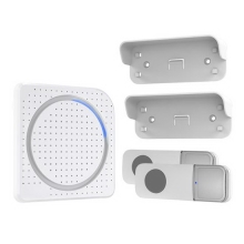 SOLIGHT bell. wireless for socket 2x button + button covers, white