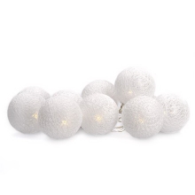 SOLIGHT chain Christmas balls cotton 10LED 1m 2x AA IP20