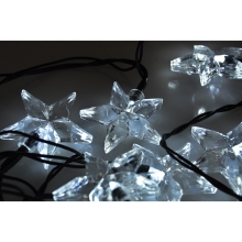 SOLIGHT Christmas chain, stars, 20 LEDs, 3m, 3m cable, IP20, white