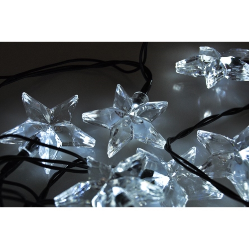 SOLIGHT Christmas chain, stars, 20 LEDs, 3m, 3m cable, IP20, white