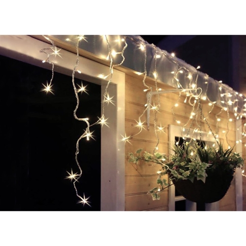 SOLIGHT Christmas curtain, icicles, 120 LEDs, 3m x 0.7m, 6m supply, outdoor, é