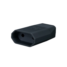 SOLIGHT connector.socket flat 2.5A, straight, IP20, black 2P+0