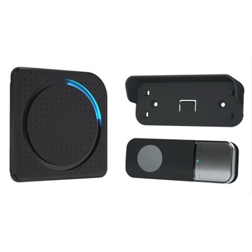 SOLIGHT doorbell. wireless to socket 200m black + button cover