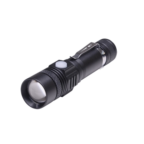 SOLIGHT flashlight hand rechargeable 400lm/-m IP44; black