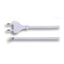 SOLIGHT flexo cord 2x0.75mm 2m white flat fork.