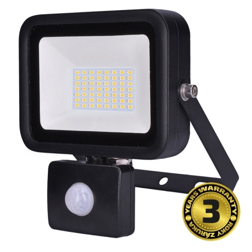 SOLIGHT flood light LED PRO with sensor, 50W, 4250lm, 5000K, IP44