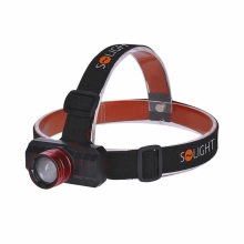 SOLIGHT headlamp rechargeable 150lm/-m IP44; black