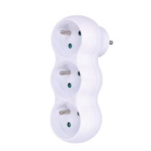 SOLIGHT junction box with support, 3 x 10A, white