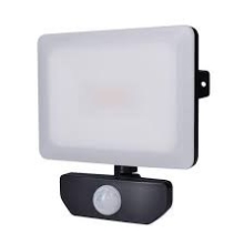 SOLIGHT LED flood light with sensor, 20W, 1700lm, 4000K, IP44, black