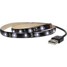 SOLIGHT LED strip for TV. 100 cm. USB. switch. cold white