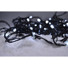 SOLIGHT outdoor Christmas chain, 50LED, 5m, 3m supply, 8 functions, IP44. 3x AA