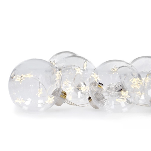 SOLIGHT set of Christmas balls with stars size 6cm 6pcs 30LED timer test.