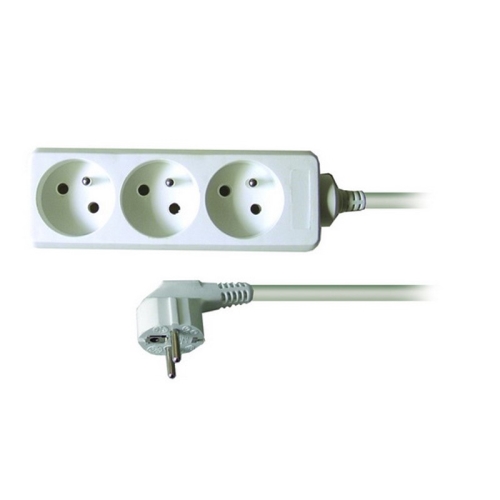 SOLIGHT supply extension. , 3-socket, 1.5m, white /PP01/ 025