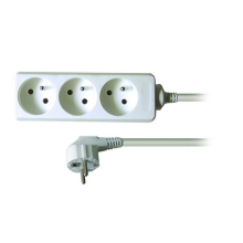 SOLIGHT supply extension. , 3-socket, 2m, white /PP02/ 025