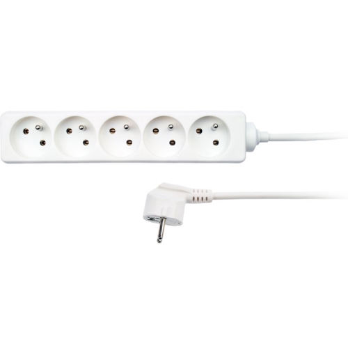 SOLIGHT supply extension. , 5-socket, 1.5m, white /PP40/ 025