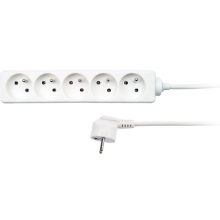 SOLIGHT supply extension. , 5-socket, 2m, white /PP41/ 025