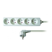 SOLIGHT supply extension. , 5-socket, 5m, white /PP43/ 025