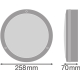 SURFACE BULKHEAD 250 SENSOR EMERGENCY 10W 840 BK IP65