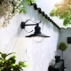 Topiary wall lantern black 1x60W 230V