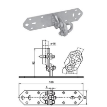 TREMIS holder T dedicated lightning rods with FeZn joint