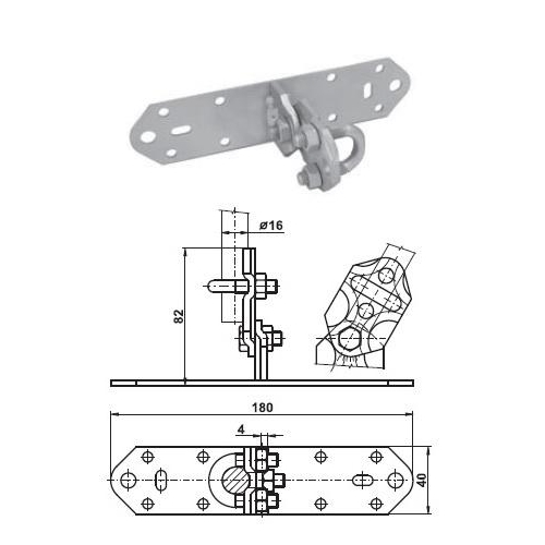 TREMIS holder T dedicated lightning rods with FeZn joint